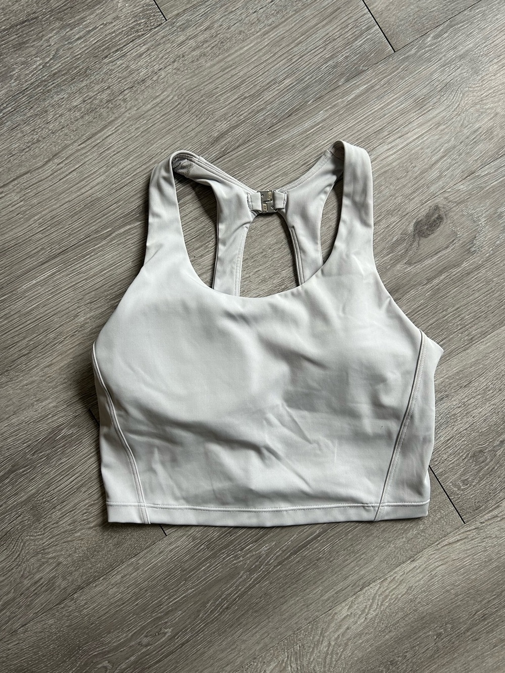 Athleta Off White Ultimate Long Line Sports Bra Size Small